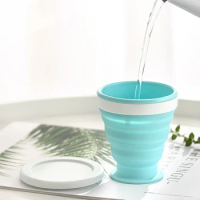 Retractable Silicone Folding Cups Telescopic Collapsible Coffee Cups Outdoor Water Bottle Cup Novel Kitchen Accessories