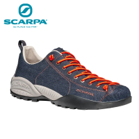 【SCARPA】原廠貨 中性 MOJITO DENIM 低筒登山鞋/郊山鞋/休閒鞋 藍色單寧(32605350-Blue Denim)