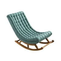 Modern Design Rocking Lounge Chair Fabric Upholstery and Wood For Home Furniture Living Room Adult Luxury Rocking Chair Chaise