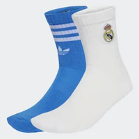 adidas Unisex Football Socks Real Socks Kaos Kaki Sepakbola Pria/Wanita [JX3186] XL White