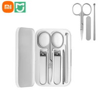 Xiaomi Mijia 5 in1 Stainless Steel Nail Clippers Set Trimmer Pedicure Care Clipper Earpick Nail File Professional Beauty Trimmer