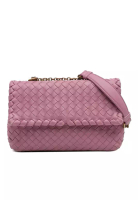 BOTTEGA VENETA 二手 Bottega Veneta 小羊皮 Intrecciato Olimpia 斜背包