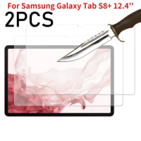 2PCS Tempered Glass for Samsung Galaxy Tab S8 Plus Screen Protector Film for Samsung Galaxy Tab S8+ 12.4 Inch SM-X800 SM-X806
