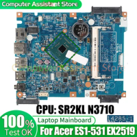 For ACER ES1-531 EX2519 Laptop Mainboard 14285-1 NBMZ811005 SR2KL N3710 Notebook Motherboard