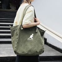 Kangol Large Women Travel Shopping Bag Reusable Canvas Shoulder Bag Lady Student Book Handbags Tote Bag