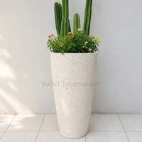Pot Terakota Tinggi 80cm Model V D40T80 Jumbo Putih Teraso