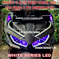 PAKET HEMAT 4 ALIS NEW VARIO 125 150 BONUS 6 PC DEMON DEVIL EYE ALIS NO BINTIK SUPER TERANG LAMPU AL