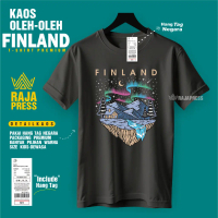 Kaos oleh - oleh Finlandia, Finland Pakai tag label (Negara Asal) Varian Black banyak varian gambar 