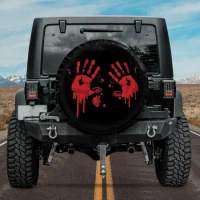 Halloween Bloody Handprints Spare Tire Cover Car Accessories Halloween Gift