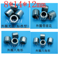 4pcs Spin Mop Replacement Part 8X14X12mm Eight-Square Octagon HF081412 FC-8 One Way Drawn Cup Needle Bearing / Clutch Rod Ends