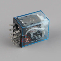 MY3NJ HH53P AC relay kecil perantaraan DC12V24V220V relay 11-pin dengan lampu