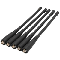 5Pcs Dual Band Sma-Female 17Cm Length Antenna for Baofeng Uv-5R Uv-82 Gt-3 Uv-9R Plus Walkie Talkie