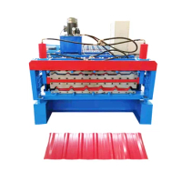 Automatic PPGI GI PPGL GL IBR Panel Double Layer Metal Roofing Roll Forming Machine TR6 Roof Sheet Steel Tile Making Machine