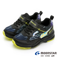 【MOONSTAR 月星】童鞋運動系列-3E寬楦機能鞋(黑)