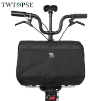 TWTOPSE Cycling 21L Large Bicycle Bike Basket For Brompton Folding Bike Bicycle Bag Fit 3SXITY PIKES 3 Holes Dahon Tern Fnhon