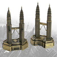 吉隆坡雙子塔裝飾品擺件2020新款世界建筑模型馬來西亞旅游紀念品