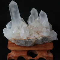 晶魁天然白水晶簇消磁石家居辦公室擺件水晶原石標本魚缸石裝飾