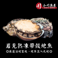小川漁屋 熟凍帶殼鮑魚2包（300g±10%/包8~11顆) -滿額