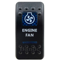 Cover Cap Only！Car Boat RV ENGINE FAN Rocker Switch Cover Cap Blue Window Labeled Control Cap Accessories