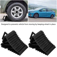 Tire Chocks Wheel Chock Triangular Anti Slip Blocks Parking Wedges Rubber High Strength Car Stopper Wheel Alignment Block