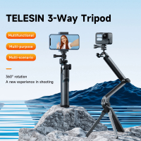 esin 3 ways selfie stick with tripod hand grip pole for GoPro Hero Insta360 DJI action smart phone action camera accessories