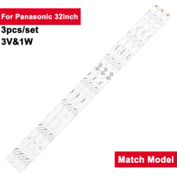 610mm 3V Led Backlight Strips For Panasonic 32inch PN-EL-32-21-V0 TH-32D410T 3Pcs/Set Led Backlight TV Bar 32DS500B 32D410T 32ES