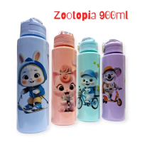 ZOOTOPIA-Botol Minum Plastik/tempat minum Anti Pecah/Botol Minum Anak Bottles Water Ungu Pink Biru K