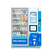 Customized Touch Screen Elevator Blue Vending Machine Automatic Combo Robot Vending Machine For Sale