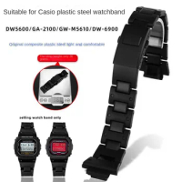 Plastic steel bracelet For Casio block DW5600/5610/GW-B5600 DW-6900 modified composite plastic steel watch band 16mm wristband