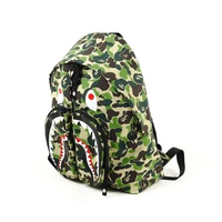 Tas BAPE SHARK ABC CAMO GREEN MULTI ZIP BACKPACK 100% ORIGINAL 34X15X41CM