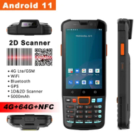 Rugged PDA Android Terminal 4GB 64GB 2D Barcode Scanner 4G Lte WiFi Bluetooth IP65 Warehouse Handheld Data Collector