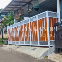 Pagar rumah minimalis / pagar grc motif kayu termurah
