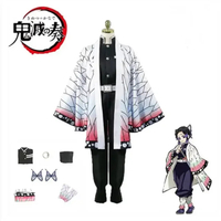 Bộ trang phục cosplay Anime Demon Slayer Kimetsu no Yaiba Kochou Shinobu bộ kimono đồng phục Hallowe