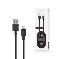 สายชาร์จ S9L USB-A to Lightning 2.1A ไนลอนถัก ยาว 1 เมตร สีดำ