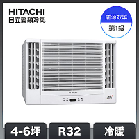 【HITACHI日立】4-6坪 R32 1級變頻冷暖雙吹式窗型冷氣 RA-36NR