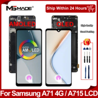 For Samsung Galaxy A71 LCD Display A715 A715F Touch Screen Digitizer Assembly For Samsung A71 LCD A715W A715X Replace Parts