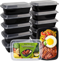 Meal Prep Containers [38OZ] Plastic Food Storage Containers With Lids10-Pack Reusable To Go Containe