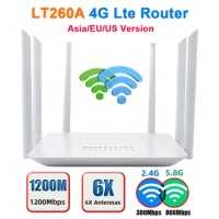 Benton 4G LTE Router LT260 Dual Band WiFi Router with 4g SIM Card Slot 1200Mbps CAT6 Wireless Router Modem 2.4G 5.8G WiFi