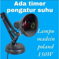 lampu terapi inframerah 200 watt full set standing timer pengatur suhu