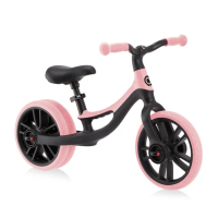 【GLOBBER 哥輪步】法國 GO BIKE ELITE DUO 雙後輪平衡滑步車-櫻花粉(滑步車、學步車、平衡車、滑板車)