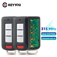 KEYYOU Keyless go Smart Remote Key 2+1B 3+1B 315Mhz ID46 PCF7952 for Mitsubishi Lancer Outlander 2008-2016 OUC644M-KEY-N