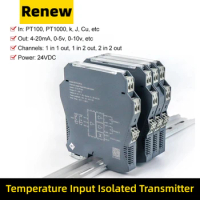 Temperature Converter Pt100 Pt1000 Cu50 Thermocouple RTD to 420mA Analog Signal Isolated Temperature Transducer Sensor