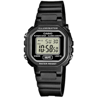 CASIO 黑色炫風方形電子錶(LA-20WH-1A)-30.4mm