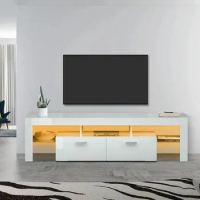 Modern Living Room Tv Cabinet Modern TV Cabinet With LED Lights and Large Storage Media Console Bedroom Stand Home