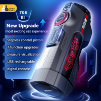 Upgrade Leten Rechargeable 708pro III Automatic Telescopic Heated Male Masturbator Sex Machine Sucking Vibrator Sex Toys For Men