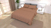 Adela Sprei &amp; Bed Cover ADELA Bedcover Set 120x200x30 Single Size - Elegant - HAZELNUT