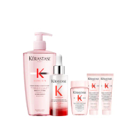 【KERASTASE 巴黎卡詩】粉漾芯生大容量調理組(髮浴500ml+頭皮精華90ml)