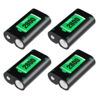 2800mAh Rechargeable Battery for Xbox One , Xbox Series X|S,Xbox One S,Xbox One X, Xbox One Elite Controller&amp;LED Dual Charger
