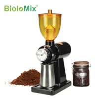 BioloMix Electric Coffee Grinder Machine Coffee millling Flat Burrs Grinder Home Coffee Bean Grinder 220V/110V
