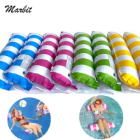 1pc Foldable Floating Water Hammock Inflatable Pool Mat Floating Bed Chair Float Lounger Swimming Air Mattress Pool Accessories
